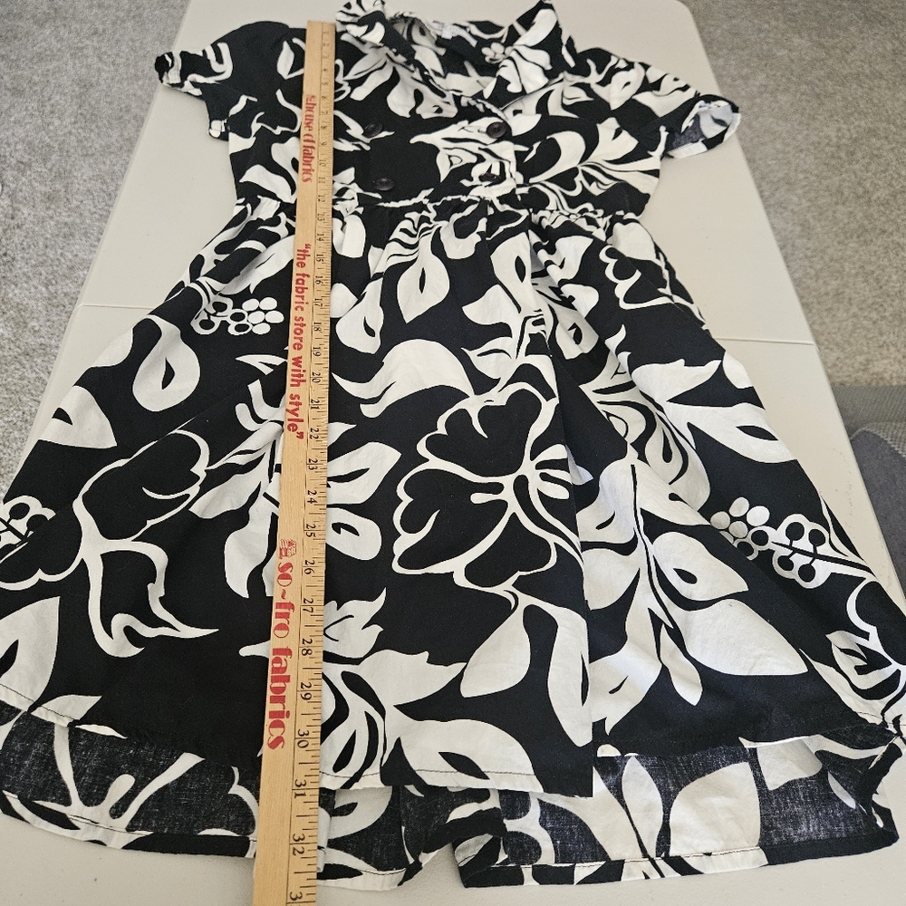 KK Korz Black & White Floral Short Sleeve Mini Dress – Size 6 - Picture 10 of 10